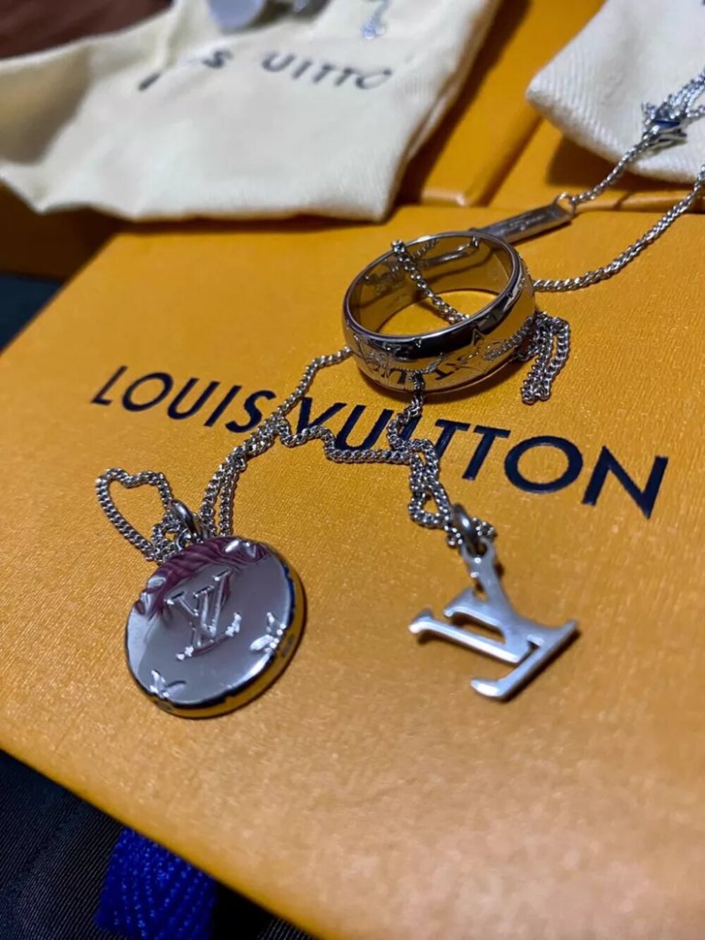 LOUIS VUITTON CHARMS Necklace Unisex